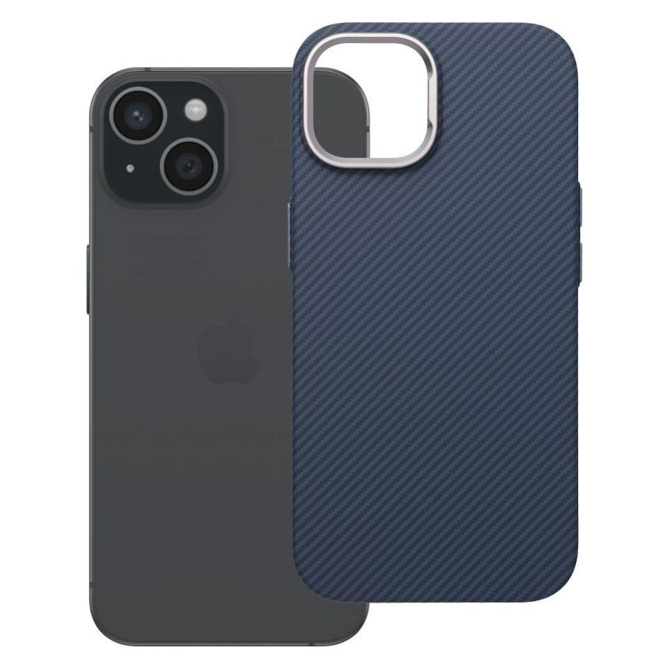 OEM Rückseitenhülle für das iPhone 15 von K-Look, MagSafe, blau (Apple iPhone 15) (74673308)