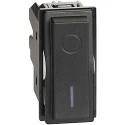Legrand KG4002 LivingNow 1-moduliger Ausschalter 2-polig 16A in der Farbausführung Black