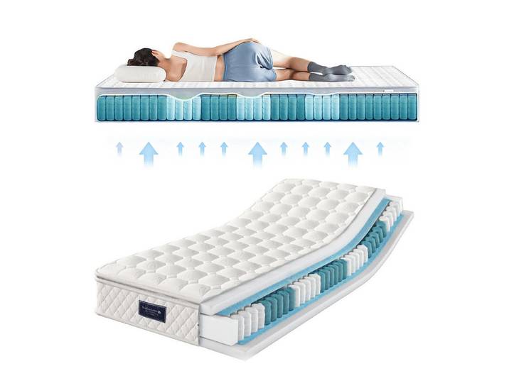 Taschenfederkernmatratze Orthopädische 7-Zonen-Kaltschaummatratze, Fine Life Pro, 25 cm hoch, (H3 Härtegrad für 80-100 kg, 25cm Höhe, Jetzt kaufen)