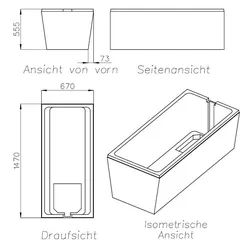 Neuesbad Wannenträger für Roca Contesa 150x70 SW11085