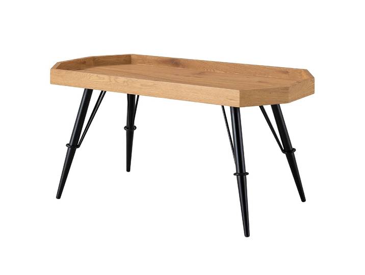 Table basse Mangazai 100cm Beige/Marron/Imitation chêne/Noir