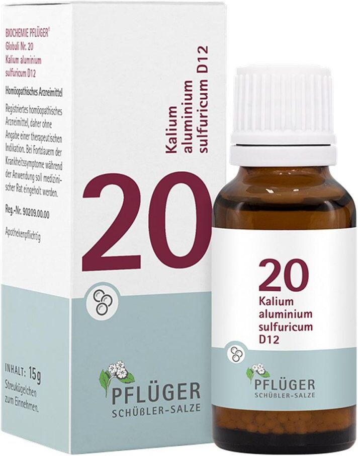 Schüßler-Salze Biochemie Pflüger 20 Kalium Alumin.sulf. 12 Gl.