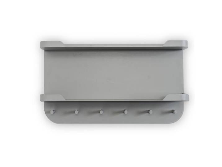 Trendstore Mariette Wandgarderobe aus Metall mit 2 Ablagen - gra