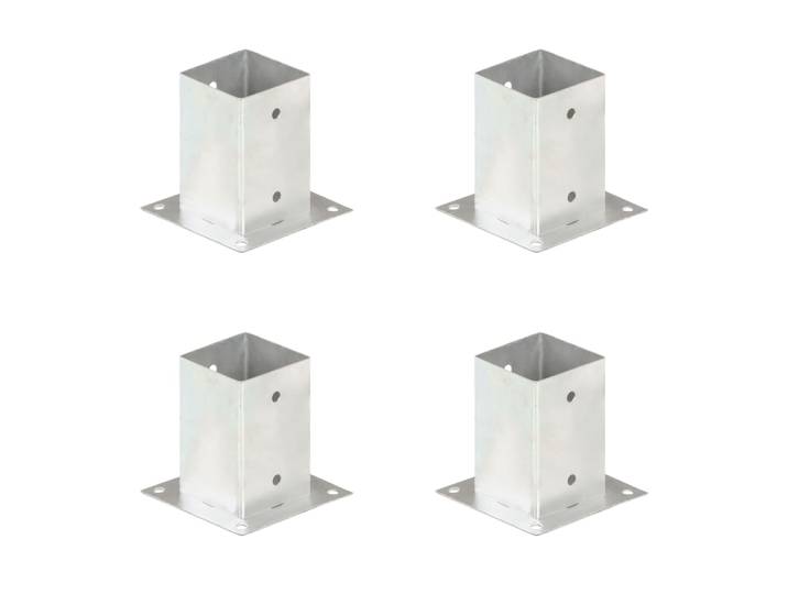 vidaXL Pfostenanker 4 Stk. Verzinktes Metall 91 mm