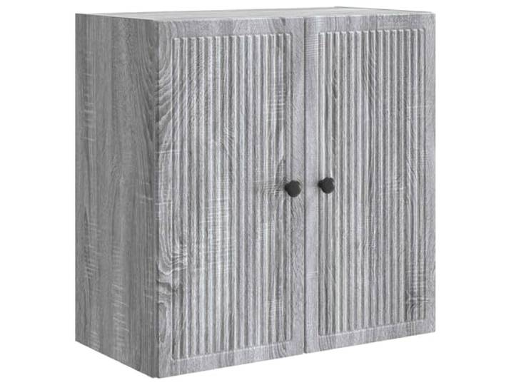 RJPLMFV Wandschrank, grau, Sonoma, 59 x 31 x 60 cm, aus technischem Holz Praktische Aufbewahrungsregale, platzsparendes vertikales Design, Retro-Chic-Look, einfache Reinigung mit Schwamm