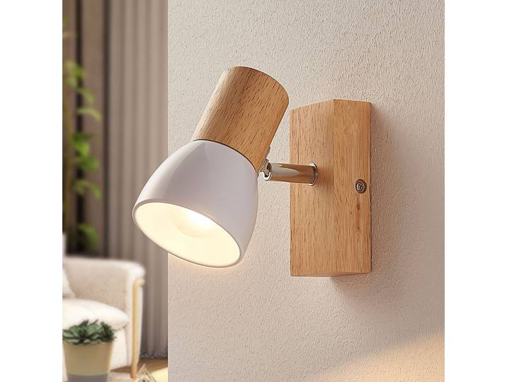 Thorin Wandleuchte Light Wood/White - Lindby - Wohnzimmer - Skandinavisch - Holz - Einflammig