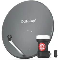 DUR-line MDA 90 Anthrazit - Sat-Komplettanlage mit Single LNB