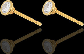 Edenly Diamantohrringe Puppe in Gelbgold