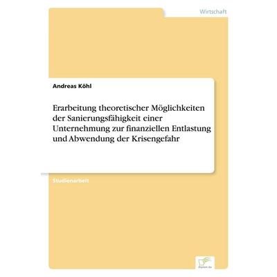 Erarbeitung theoretischer Möglichkeiten der Sanierungsfähigkeit einer Unternehmung zur finanziellen Entlastung und Abwendung der Krisengefahr,