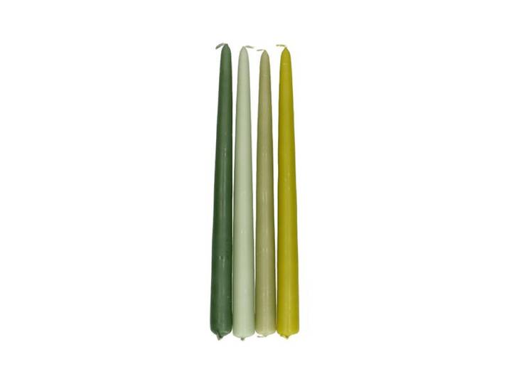 Kaarsen, set groen 4 stuks