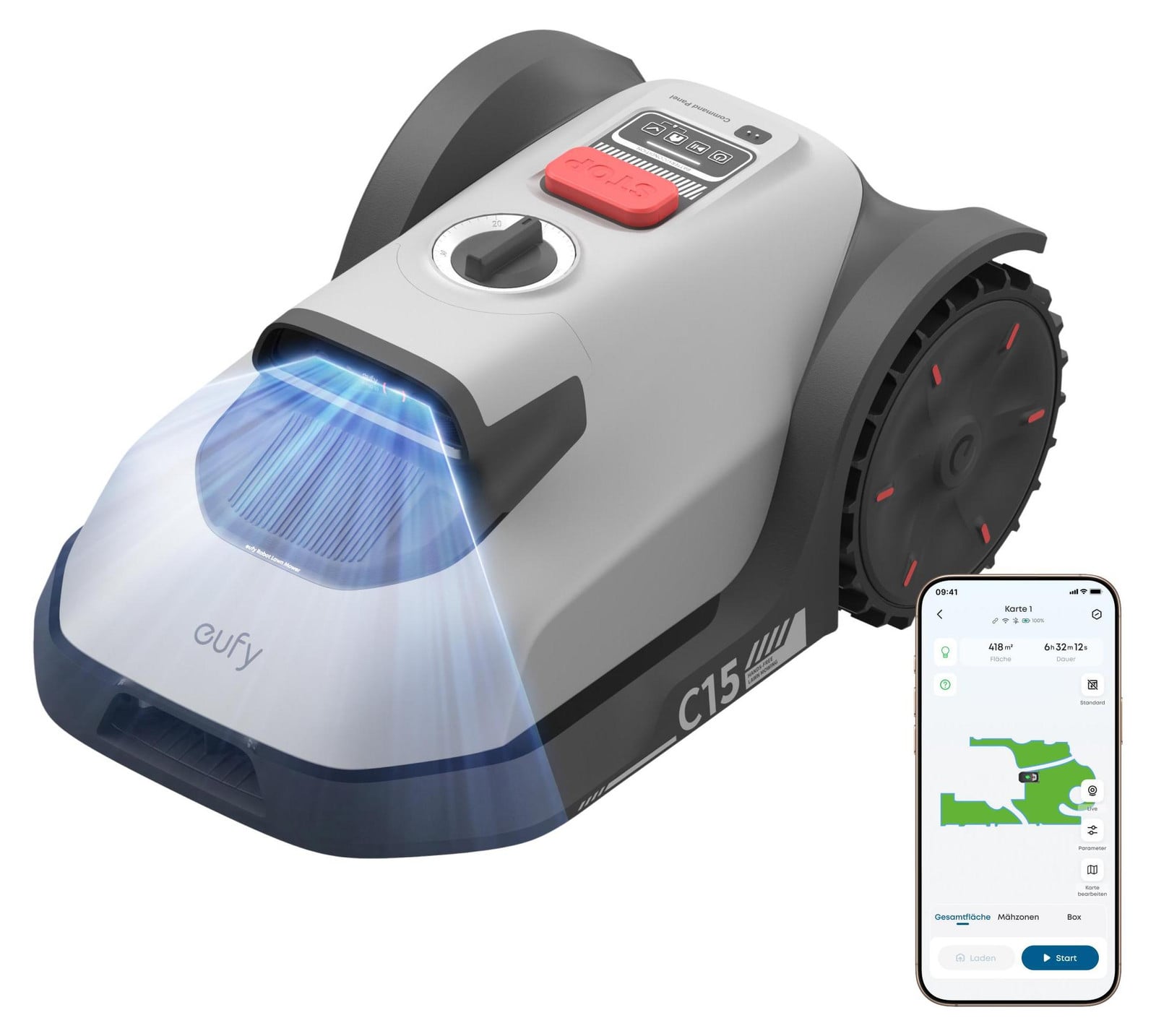 Robotmaaier Anker eufy C15, grijs