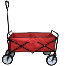MonsterShop Faltbarer Gartenwagen – Rot