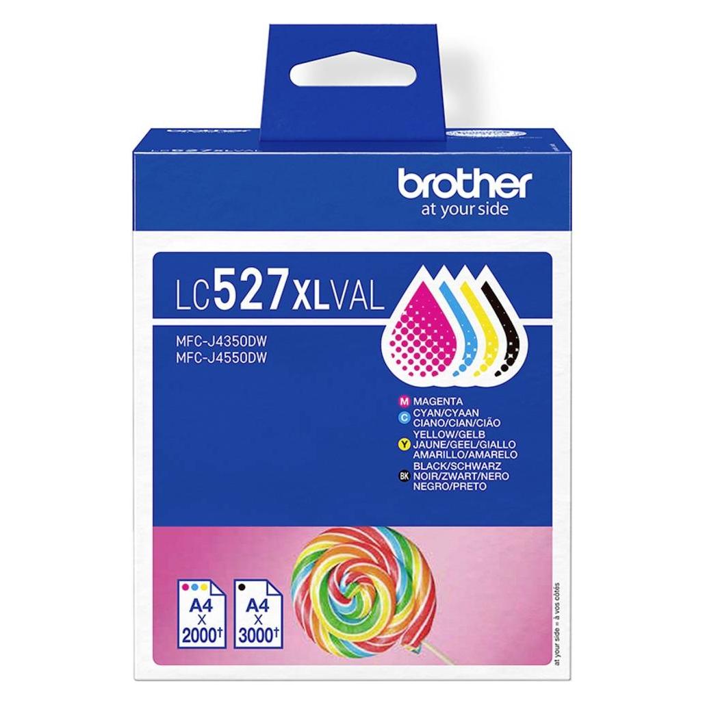 Brother LC527XLVAL Value Pack (BK, C, M, Y) (LC527XLVAL)
