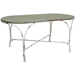 BEISTELLTISCH aus Metall, grau, 121x65x52cm