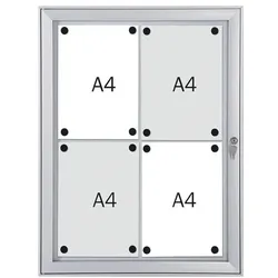 Franken Feuerfester Schaukasten »Security SKB4S« silber, 52.1x69.6x2.3 cm