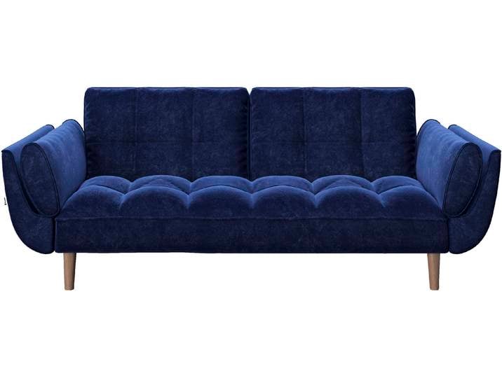 Schlafsofa PLAYBOY Scarlett , blau (dunkelblau), B:215cm H:81,5cm T:84,5cm, Sofas, Schlafsofa, Schlafsofa