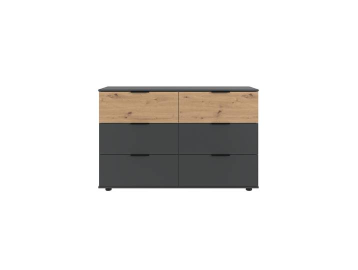 Kommode Shane Eiche/graphit Holz B 130 H 83 cm - Material: Holzwerkstoff - Kommode