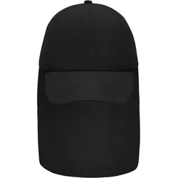 Myrtle Beach Unisex 6-Panel Kappe mit Nackenschutz Abenteuer Cap MB6243 black one size