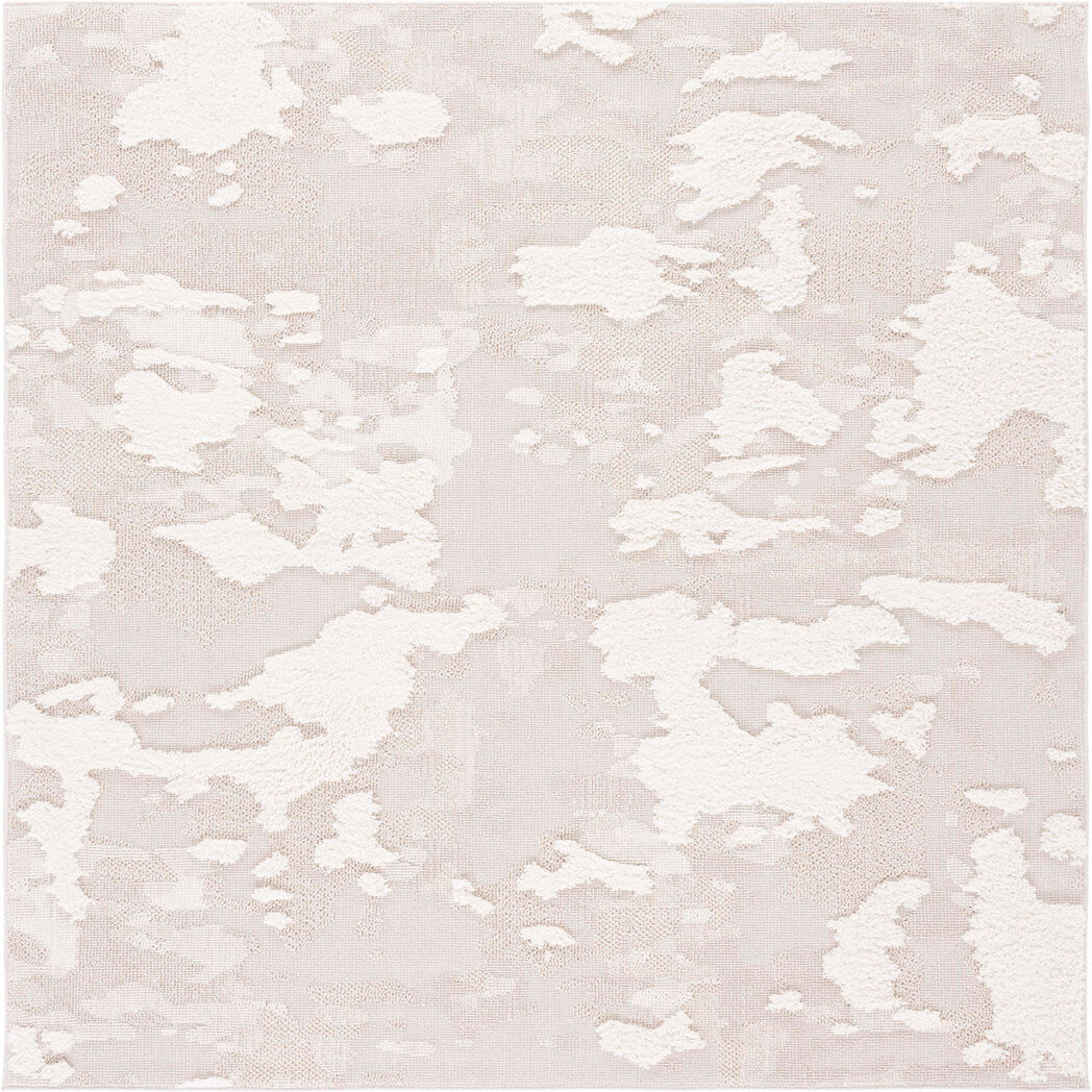 Ivy Bronx Area Rug Beige / Ivory Square 201 cm