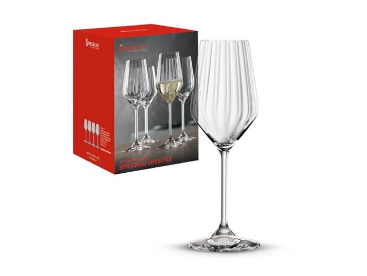 Spiegelau & Nachtmann Spiegelau LifeStyle 4450177 Champagneglazen, set van 4 stuks, kristalglas, 310 ml