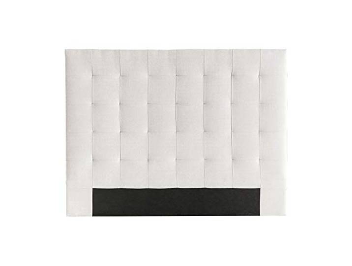 Miliboo Bettkopfteil gepolstert beigefarbener Stoff 160 cm HALCIONA