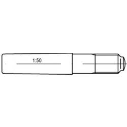 TOOLCRAFT TO-5437068 Kegelstift 10 mm Stahl 10 St.
