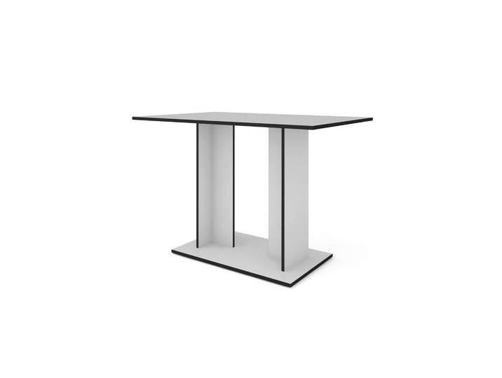 Mid.you Esstisch, Weiß, Holzoptik, rechteckig, Bodenplatte, 70x75x110 cm, Esszimmer, Tische, Esstische