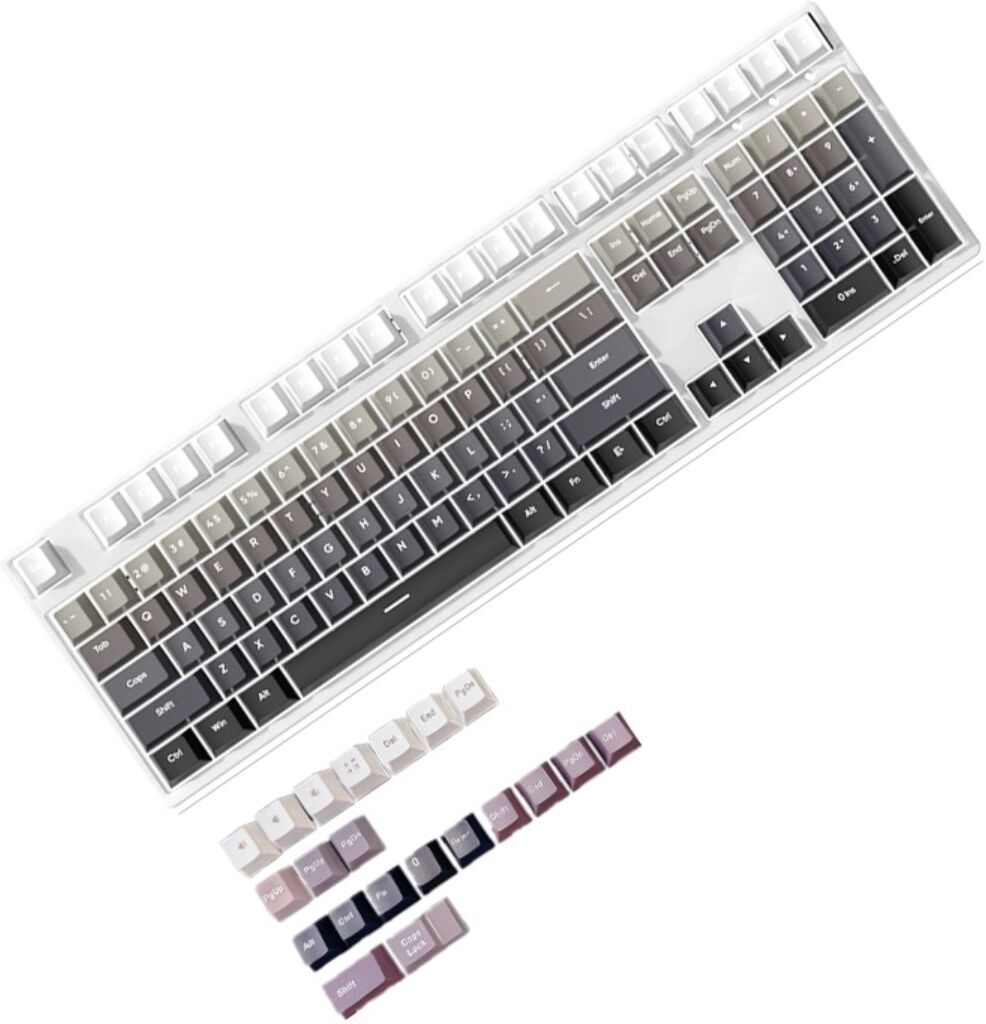 INF Mechanische Tastenkappen - Full-Set, ABS mit Sublimationsdruck, Kreuzstift, kompatibel mit Cherry MX und mehreren Layouts