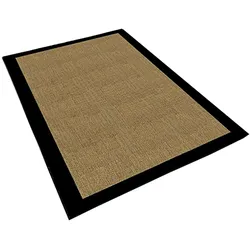 WellHome Polyesterteppich 140 x 220 cm in Braun und Schwarz