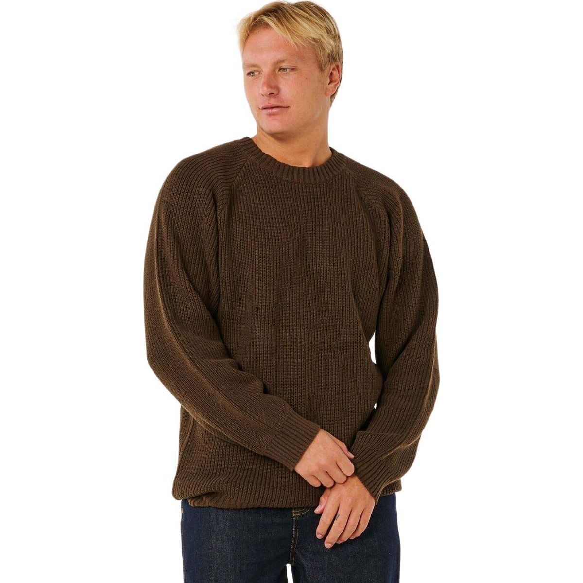 RipCurl Premium Surf Knit Crew coffee (0005) L 00OMKN-0005-L