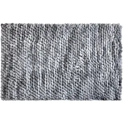 Linea Due Badteppich PUNTO silber grau 60x100 cm