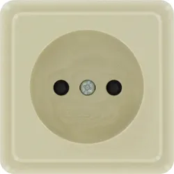 Kopp 108201008 STANDARD - Aufputz Steckdose, 1-fach, ohne Schutzkontakt, Farbe: cremeweiß