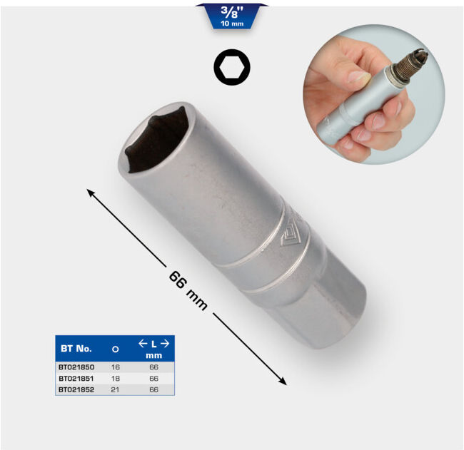 Brilliant Tools Douille pour bougies d’allumage 3/8