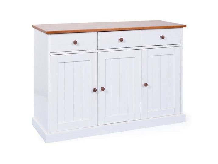 Buffet Bois 3 Portes  Takao  130cm Blanc & Naturel
