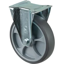 BS Rollen, Möbelrollen, Bockrolle Rad-Ø 200 mm Tragfähigkeit 220 kg thermoplastisch Kunststoff Platte L135xB110 mm