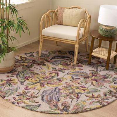 SAFAVIEH Handmade Blossom Chong French Country Floral Wool Rug