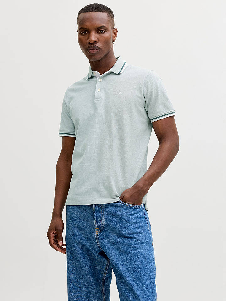Jack & Jones Poloshirt "Paulos" in Hellblau - XXL