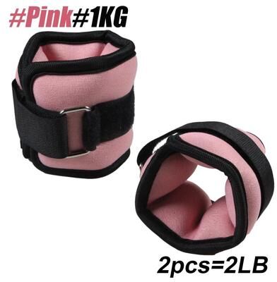 Uplift Treasures Adjustable Ankle And Wrist Weights Pair For Strength Training pink 1kg 1pair