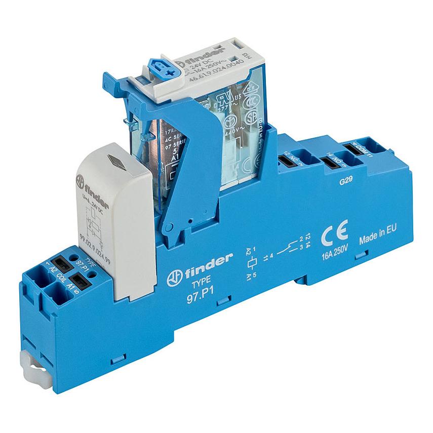 Finder Relay interface module push-in terminals (4C.P1.9.024.0050SPA)