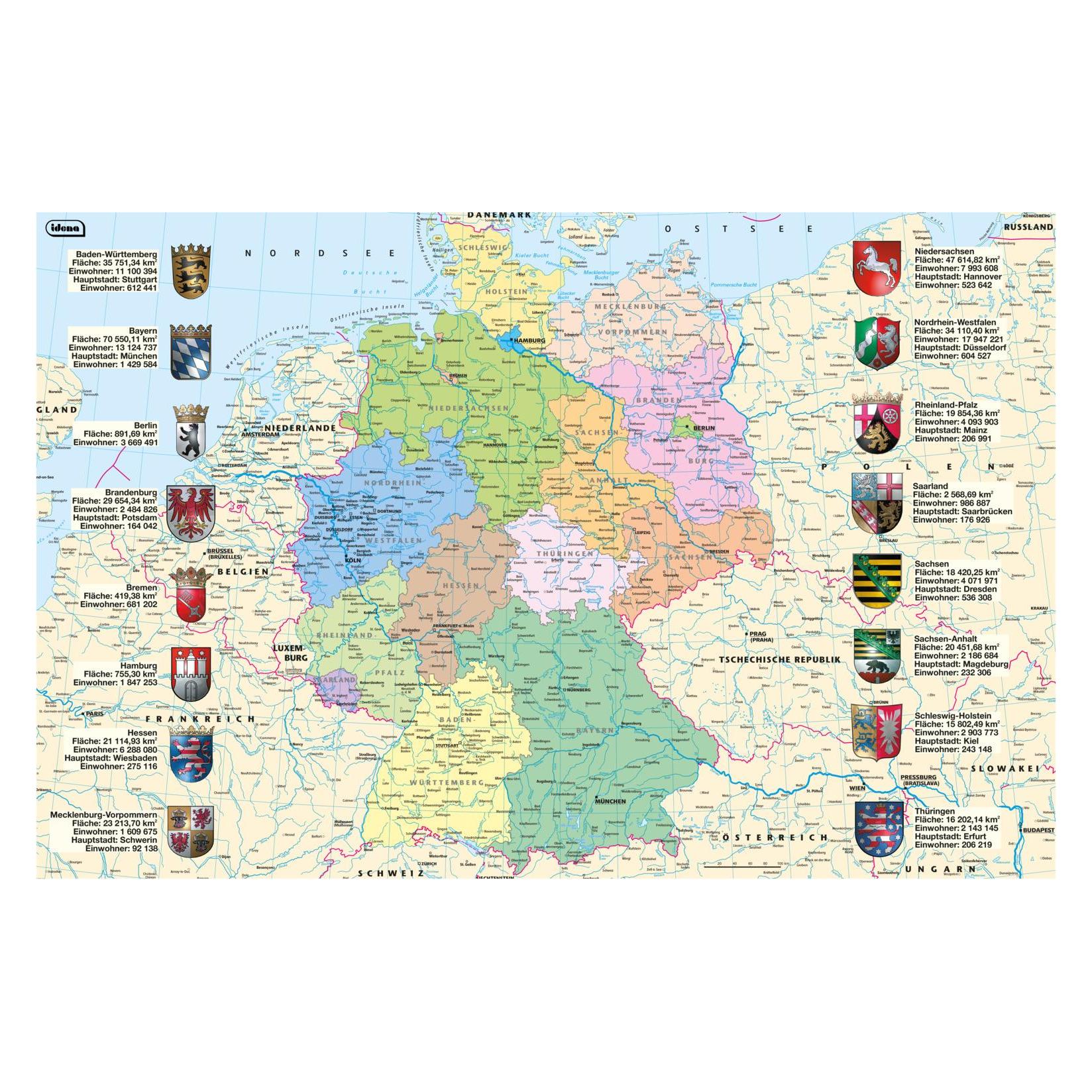 Idena Schreibunterlage PP 58,5x38,5cm Deutschland (38.50 x 58.50 cm) (22657931)