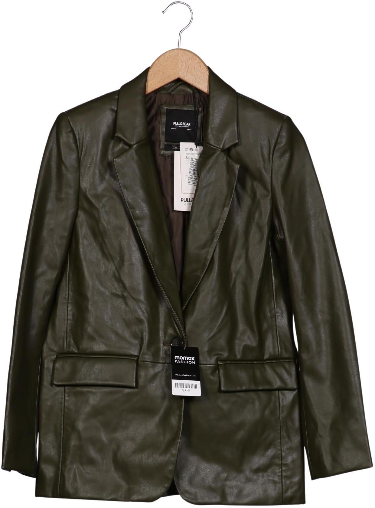 Pull & Bear Damen Mantel, Grün, Gr. XS, Synthetik - Second Hand