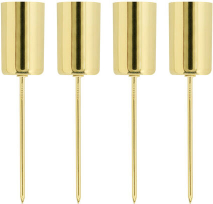 Stabkerzenhalter, gold, 2,5 cm Ø, 4 Stück