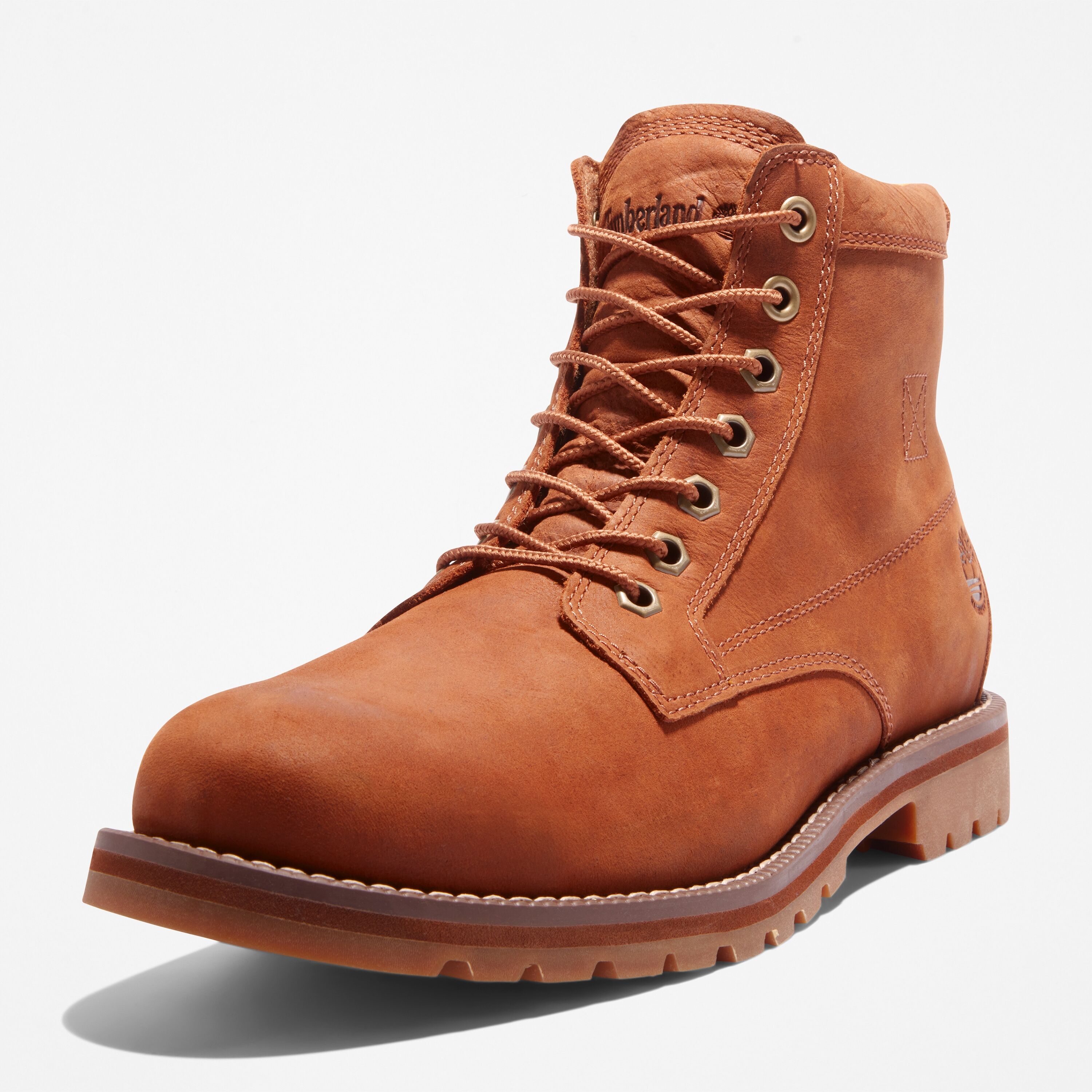 Schnürboots TIMBERLAND "REDWOOD FALLS MID LACE UP WATERPROOF BOOT", Herren, Gr. 44,5, Polyester, braun (saddle), Leder, Schuhe Schnürboots, Winterstiefel, Schnürstiefel, Winterschuhe, wasserdicht saddle 44,5, Polyester