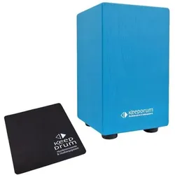 keepdrum DC1M BL Junior Cajon Blau mit Sitz-Pad (Cajon), Perkussion, Blau