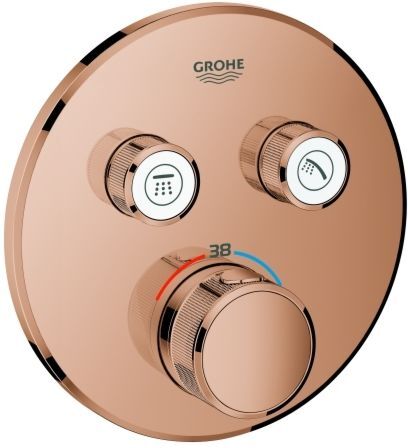 Grohe Grohtherm Smartcontrol Fertigmontageset 29119DA0 warm sunset, rund, UP-Thermostat, 2 Absperrventile