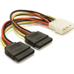 DeLOCK Cable Power SATA HDD 2x > 4pin male 0,112 m