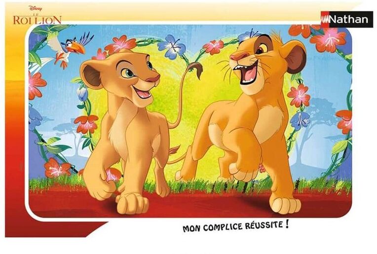 Nathan Puzzle cadre 15 p Simba et Nala - Disney Le Roi Lion
