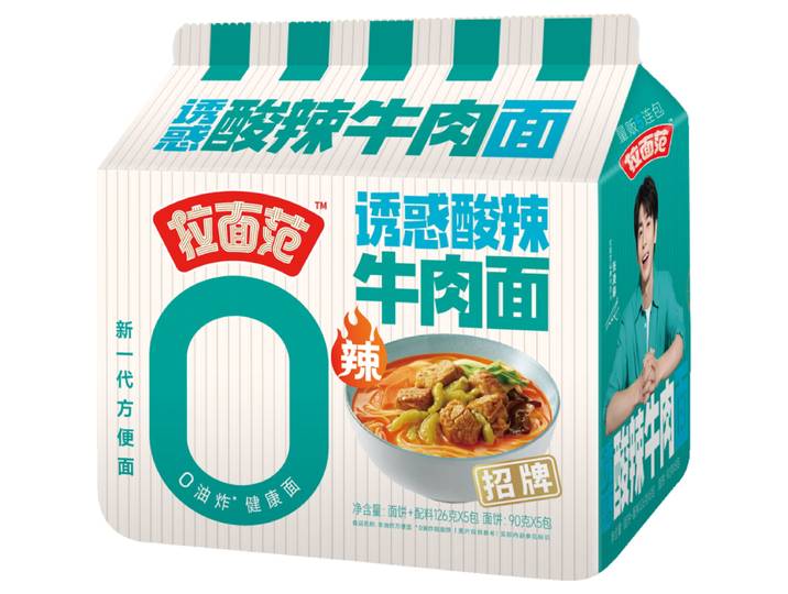 Lamianfan Tempting pittig rundvlees noedels, 5-pak, 126g*5