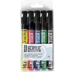 Pebeo, Marker, Set 5 Acrylmarker (5x)