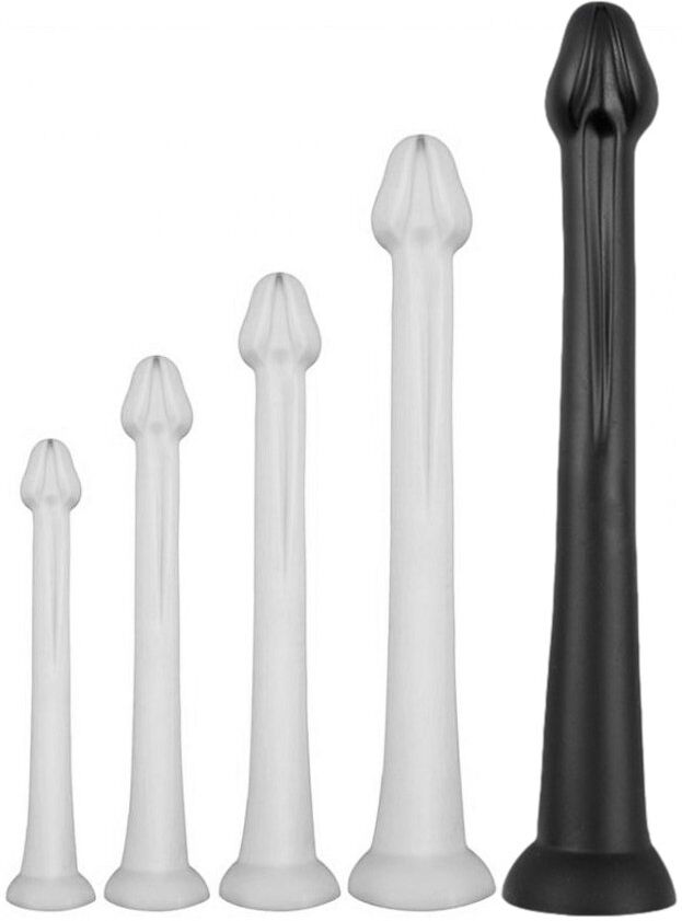 DarkSil Gode long Whale Dildo XXL 55 x 7.5cm - Pointe 6.3cm Noir
